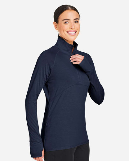Puma Golf Women's Bandon Quarter-Zip Pullover PG400W #colormdl_Navy Blazer