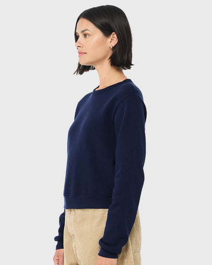 BELLA + CANVAS Women's Sponge Fleece Classic Crewneck Sweatshirt 7511 #colormdl_Navy