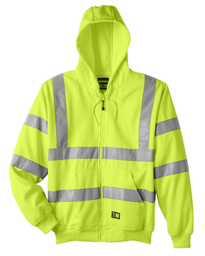 Berne Apparel Men's Berne Hi-Vis Class 3 Lined Hooded Sweatshirt HVF021 #color_Yellow