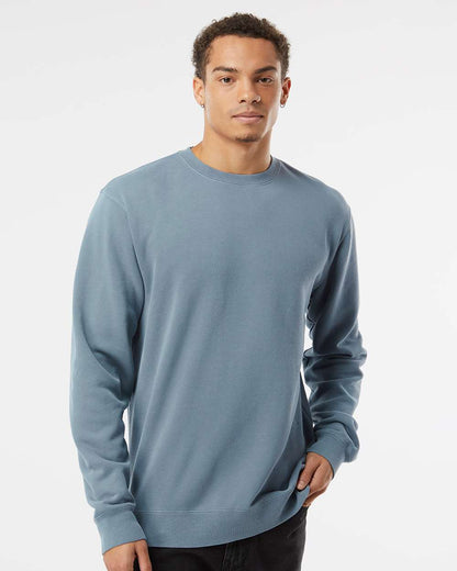 Independent Trading Co. Midweight Pigment-Dyed Crewneck Sweatshirt PRM3500 #colormdl_Pigment Slate Blue