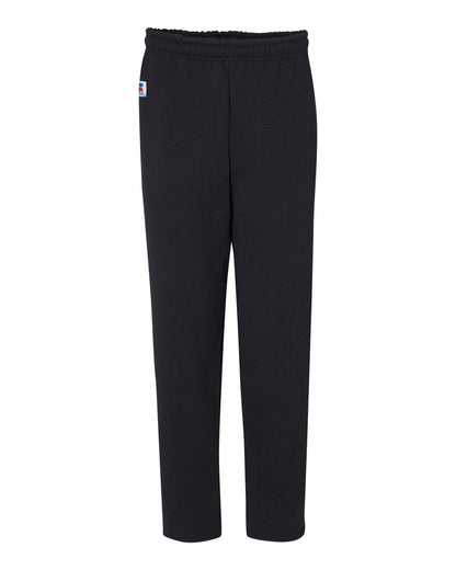 Russell Athletic Unisex Dri Power® Open-Bottom Pocket Sweatpants 596HBM #color_Black