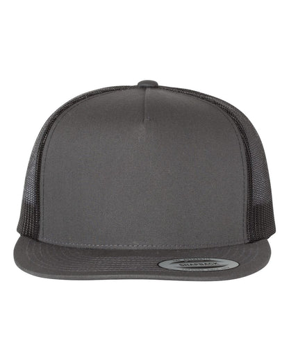 YP Classics Five-Panel Classic Trucker Cap 6006 #color_Charcoal/ Black