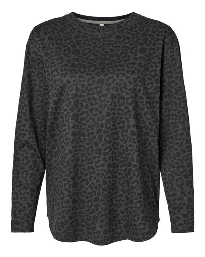 LAT Women's Fine Jersey Long Sleeve Tee 3508 #color_Black Leopard