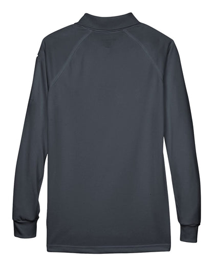 Harriton Women's Advantage Long Sleeve Tactical Polo M211LW #color_Dark Charcoal