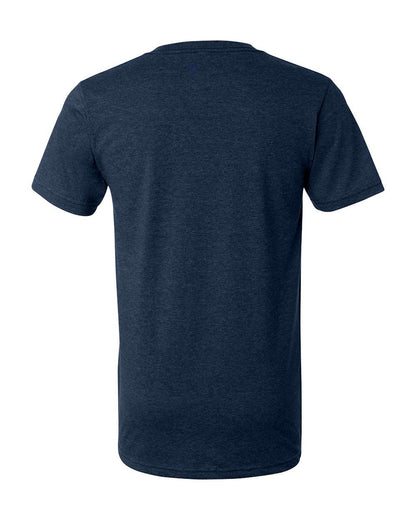 BELLA + CANVAS Unisex Heather CVC V-Neck Tee 3005CVC #color_Heather Navy