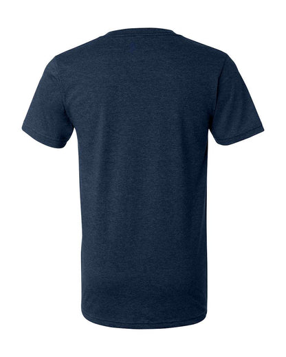 BELLA + CANVAS Heather CVC V-Neck Tee 3005CVC #color_Heather Navy