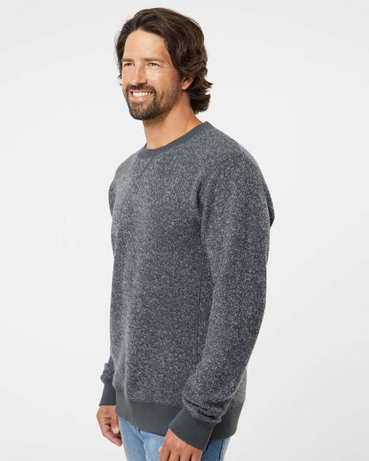 J. America Unisex Aspen Fleece Crewneck Sweatshirt 8712 #colormdl_Charcoal Speck
