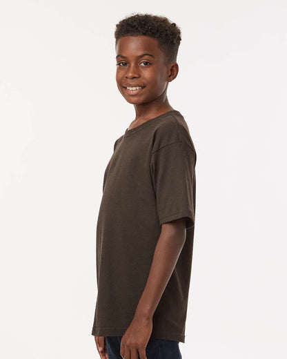 M&O Youth Gold Soft Touch T-Shirt 4850 #colormdl_Chocolate