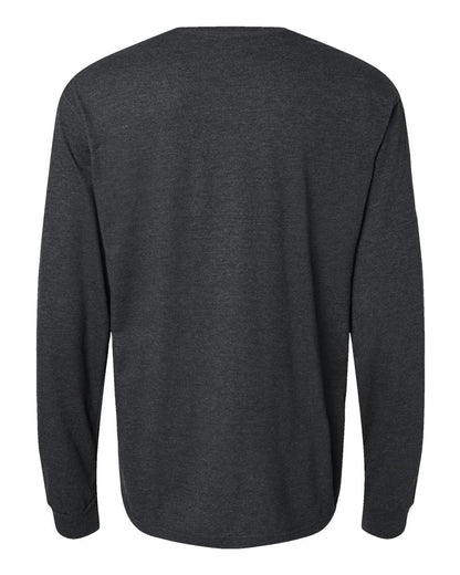 Gildan Softstyle® CVC Long Sleeve T-Shirt 67400 #color_Pitch Black Mist