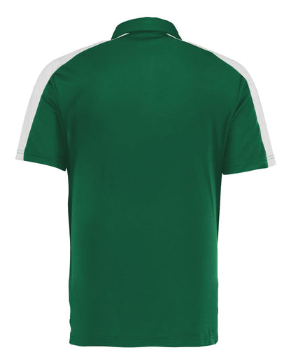 Augusta Sportswear Two-Tone Vital Polo 5028 #color_Dark Green/ White