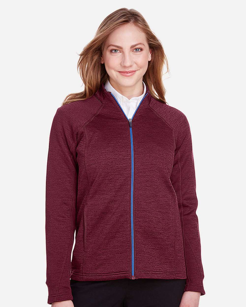 #colormdl_Burgundy Heather/ Olympic Blue