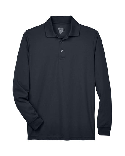 CORE365 Men's Tall Pinnacle Performance Long Sleeve Piqué Polo 88192T #color_Carbon