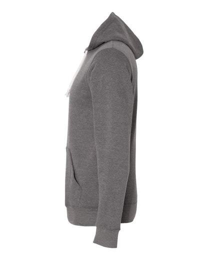 J. America Men's Triblend Fleece Hooded Sweatshirt 8871 #color_Smoke Triblend