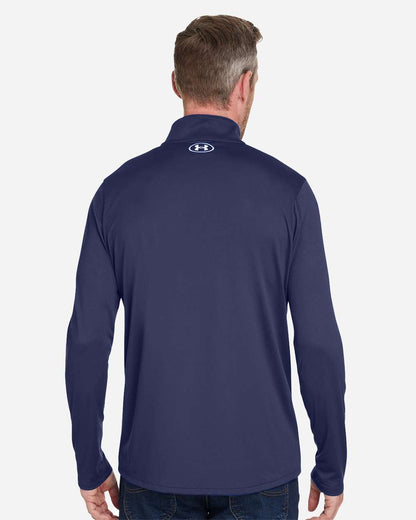 Under Armour Men's Team Tech™ Quarter-Zip Pullover 1376844 #colormdl_Midnight Navy/ White