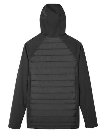 CORE365 Unisex Techno Lite Hybrid Hooded Jacket CE808 #color_Black