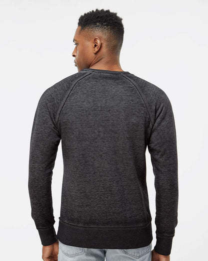 J. America Men's Vintage Zen Fleece Crewneck Sweatshirt 8920 #colormdl_Twisted Black