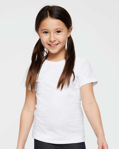 LAT Girls' Fine Jersey Tee 2616 #colormdl_White