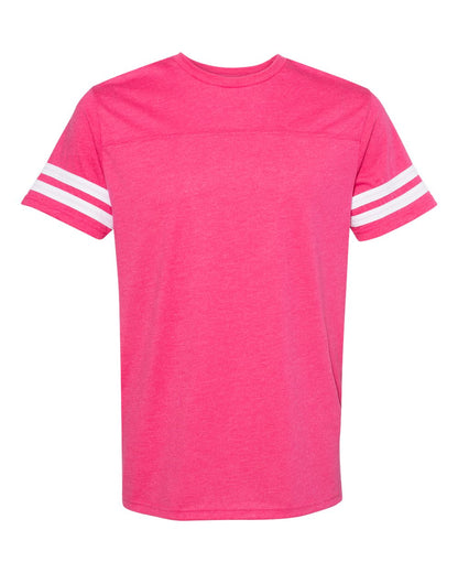 LAT Men's Football Fine Jersey Tee 6937 #color_Vintage Hot Pink/ White