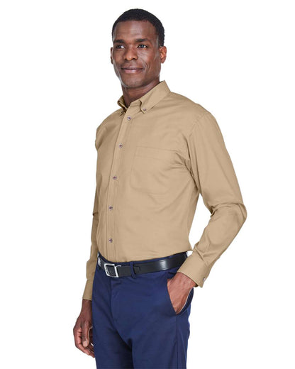 Harriton Men's Easy Blend™ Twill Shirt M500 #colormdl_Stone