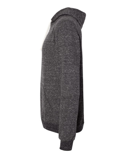 JERZEES Unisex Snow Heather French Terry Raglan Hooded Sweatshirt 90MR #color_Black Ink