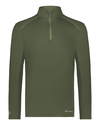 Holloway Men's CoolCore® Quarter-Zip Pullover 222140 #color_Olive