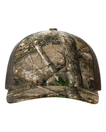 Richardson Five-Panel Printed Trucker Cap 112PFP #color_Realtree Edge/ Brown