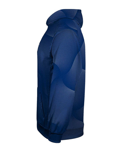 Badger Youth Warp Hooded Long Sleeve T-Shirt 2413 #color_Royal