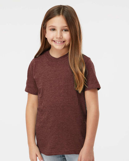 Tultex Youth Fine Jersey T-Shirt 235 #colormdl_Heather Burgundy