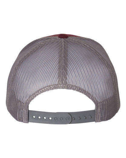 YP Classics Retro Trucker Cap 6606 #color_Maroon/ Grey