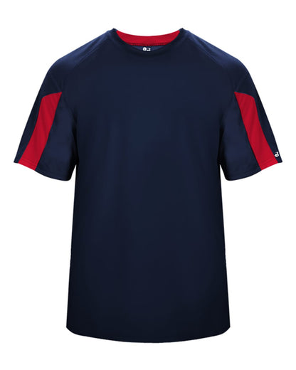 Badger Men's Striker T-Shirt 4176 #color_Navy/ Red