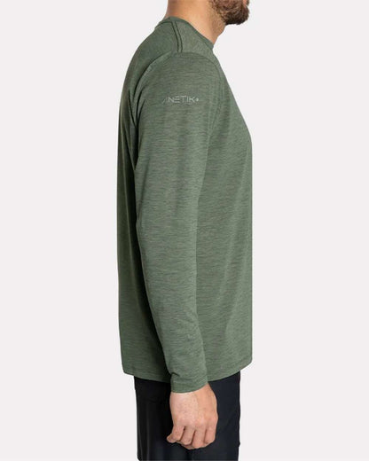 ANETIK Low Pro Tech Long Sleeve T-Shirt MVLPRL8 #colormdl_Dark Olive Heathered