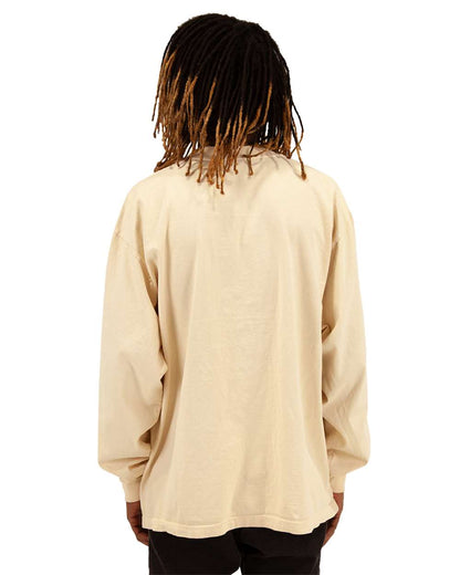 Shaka Wear Men's Garment-Dyed Long Sleeve T-Shirt SHGDLS #colormdl_Cream