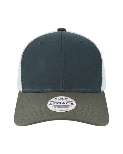 LEGACY Mid-Pro Snapback Trucker Cap MPS #color_Navy/ Dark Grey/ Silver