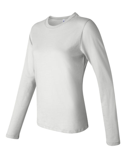 BELLA + CANVAS Women’s Jersey Long Sleeve Tee 6500 #color_White