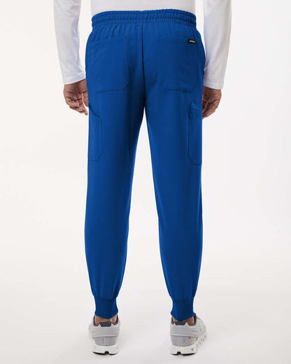 Jaanuu Men's Osmo 8-Pocket Scrub Joggers M20002 #colormdl_Royal Blue