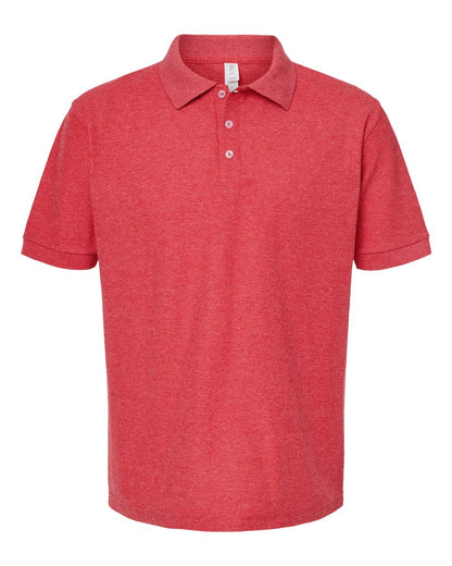 Tultex 50/50 Sport Pique Polo 400 #color_Heather Red