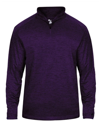 Badger Tonal Blend Quarter-Zip Pullover 4172 #color_Purple Tonal Blend