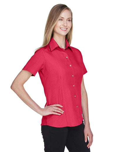 Harriton Women's Barbados Textured Camp Shirt M560W #colormdl_Parrot Red