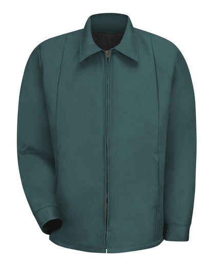 Red Kap Men's Perma-Lined Panel Jacket JT50 #color_Spruce Green