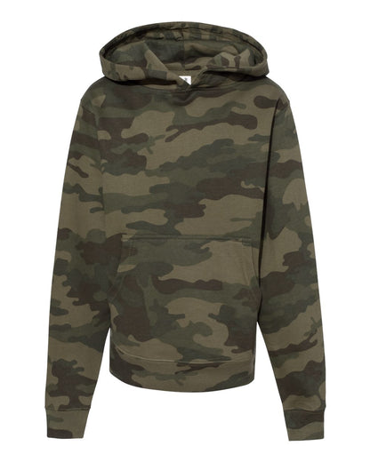 Independent Trading Co. Youth Midweight Hooded Sweatshirt SS4001Y #color_Forest Camo