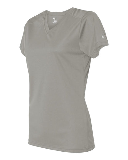 Badger Women’s B-Core V-Neck T-Shirt 4162 #color_Silver