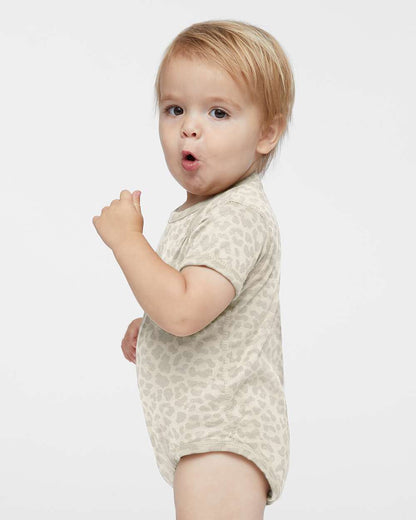 Rabbit Skins Infant Fine Jersey Bodysuit 4424 #colormdl_Natural Leopard