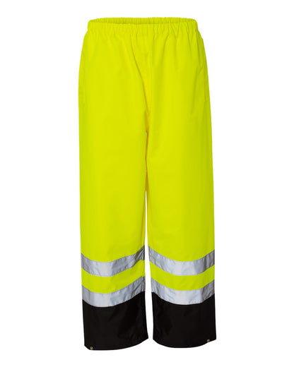 Kishigo Unisex Storm Cover Waterproof Rain Pants RWP102-103 #color_Lime
