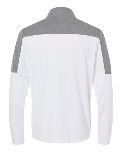 Adidas Men's Ultimate365 Lightweight Colorblocked Quarter-Zip Pullover A552 #color_White/ Grey Three Melange