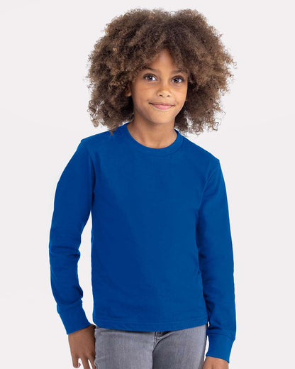 Next Level Youth Cotton Long Sleeve T-Shirt 3311 #colormdl_Royal