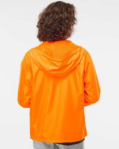 Independent Trading Co. Lightweight Windbreaker Full-Zip Jacket EXP54LWZ #colormdl_Safety Orange