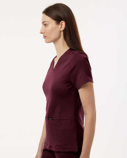 Jaanuu Women's Cesi Ultrasoft Scrub V-Neck Top W30003 #colormdl_Burgundy
