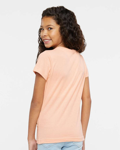 LAT Girls' Fine Jersey Tee 2616 #colormdl_Peachy
