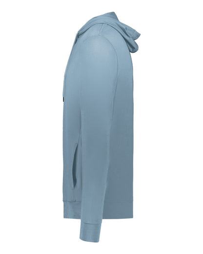 Holloway Youth Eco Revive™ Ventura Soft Knit Hooded Sweatshirt 222698 #color_Storm