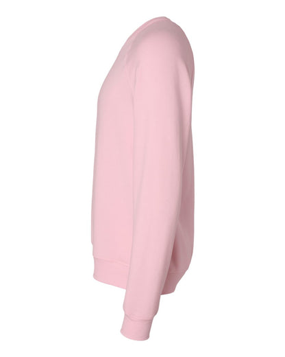 BELLA + CANVAS Sponge Fleece Raglan Crewneck Sweatshirt 3901 #color_Pink